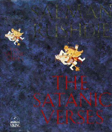 Sampul buku Salman Rushdie 'The Satanic Verses'.