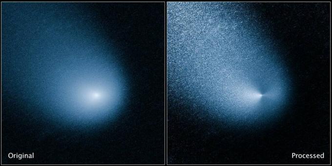 Sebuah komet seperti yang terlihat oleh Teleskop Luar Angkasa Hubble