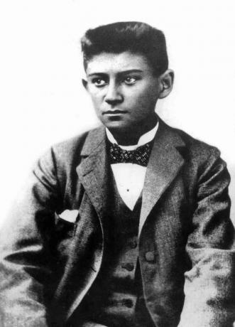 Franz Kafka (1883-1924) penulis ceko di sini muda c. 1898