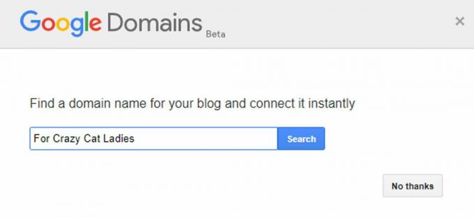 Antarmuka Google Domains di Blogger