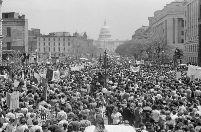 Foto protes Perang Vietnam di Washington