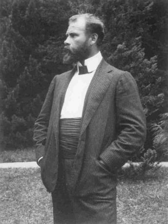 Artis Austria Gustav Klimt. Di dekat Unterach am Attersee. Austria Atas. Foto. Sekitar 1910.