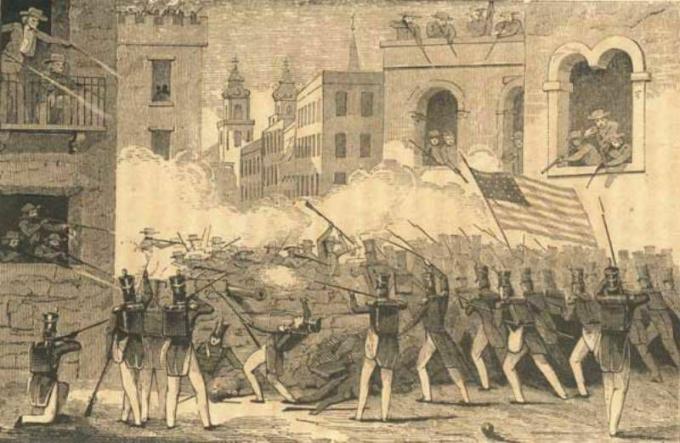 Pasukan Amerika bertempur di jalan Monterrey
