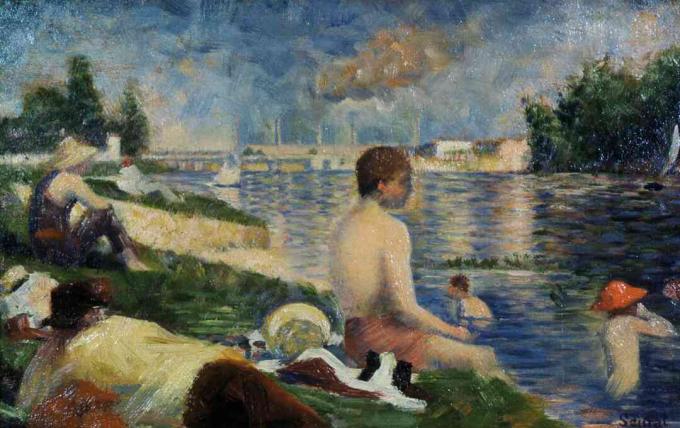 Studi Terakhir untuk Bathers di Asnieres oleh Georges Seurat