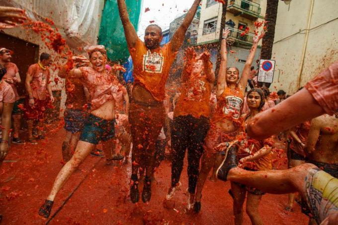 Peserta La Tomatina pada 2017