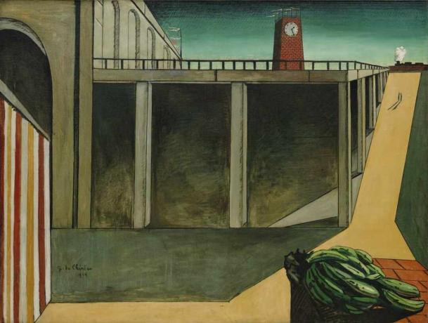 giorgio de chirico montparnasse kemurungan keberangkatan