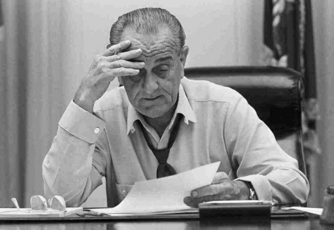 Foto Lyndon Johnson pada tahun 1968