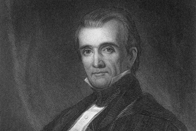 Potret terukir James K. Polk