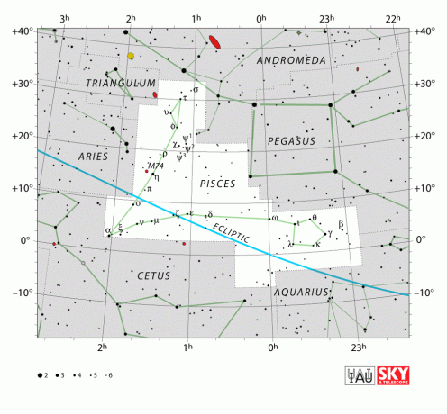 Grafik IAU untuk konstelasi Pisces.