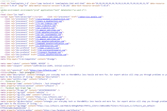 Kode HTML di Lifewire.com