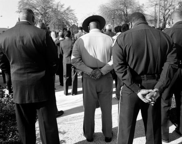 Sebuah upacara peringatan tahunan diadakan untuk para mahasiswa dari South Carolina State University yang dibunuh oleh polisi negara bagian selama demonstrasi hak-hak sipil 1968.